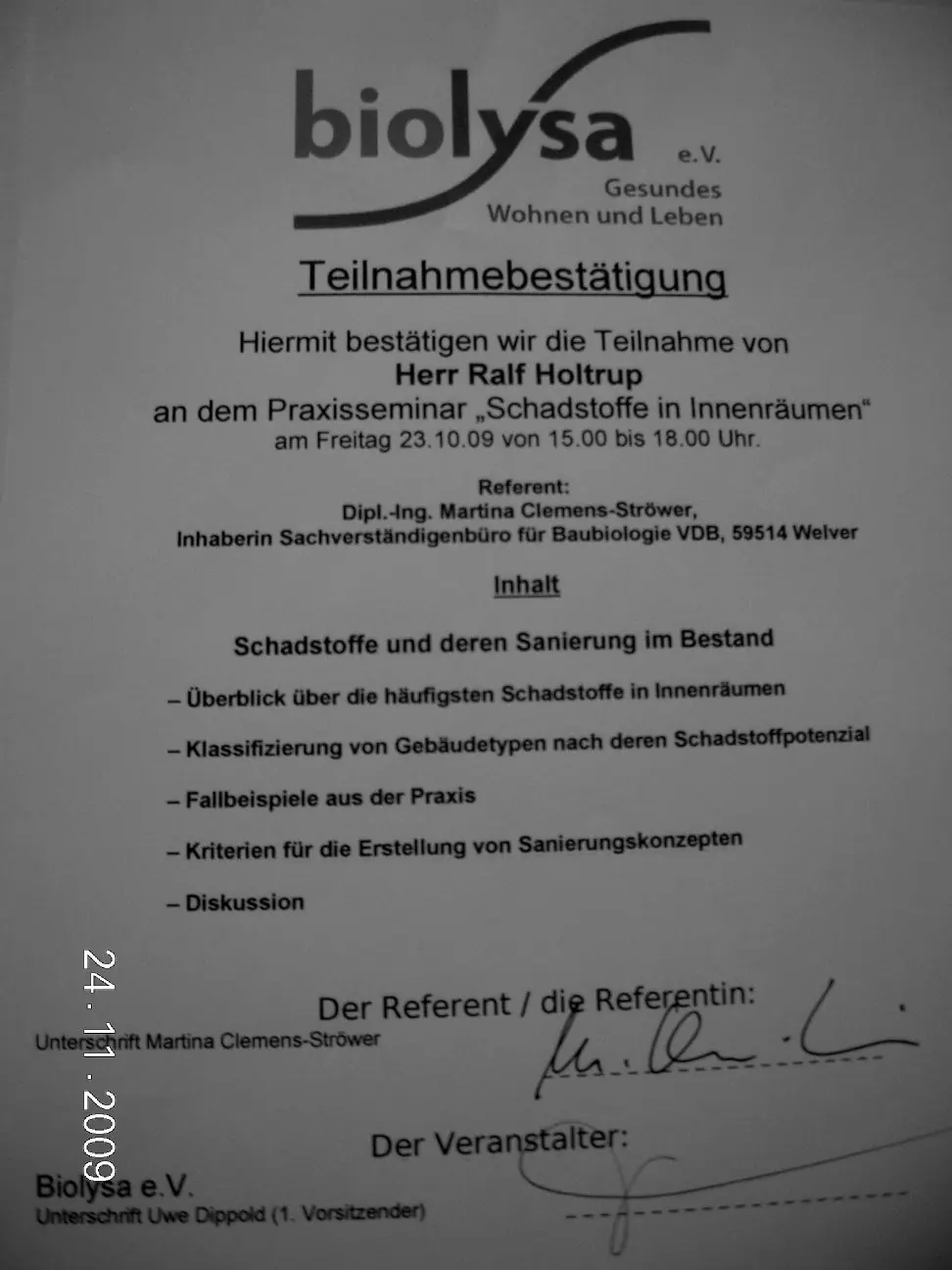 Seminar Schadstoffe In Innenraeumen ANBUS