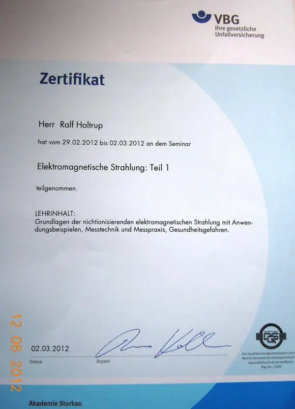 Seminar Elektromagnetische Strahlung I VBG