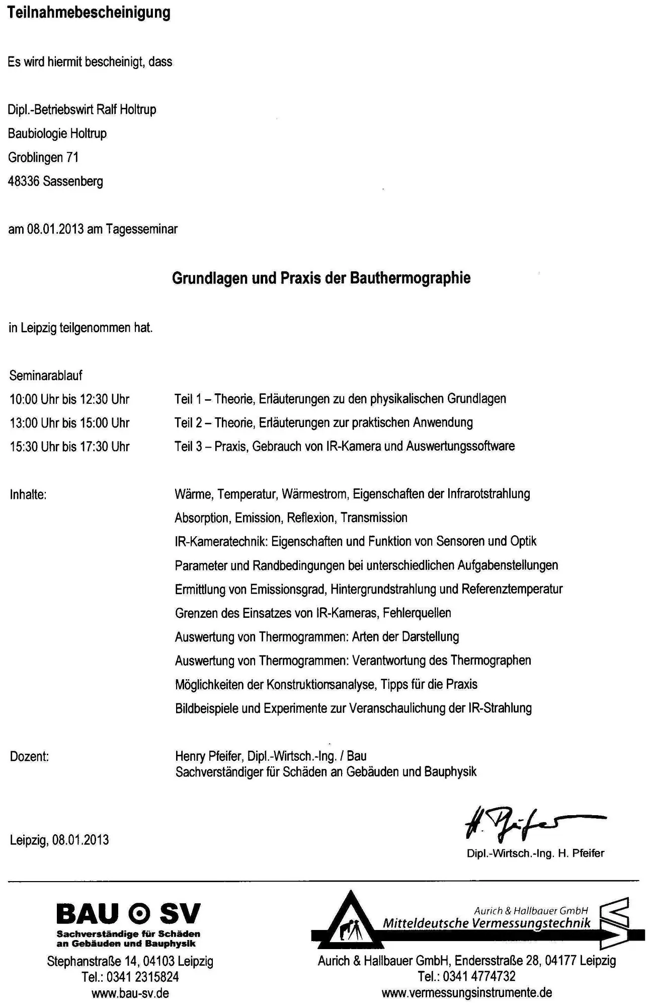 Seminar Praxis Der Bauthermografie