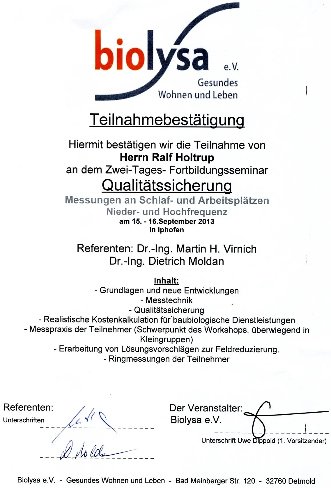Seminar Qualitätssicherung Messung Schlaf Und Arbeitsplätze Dr Moldan