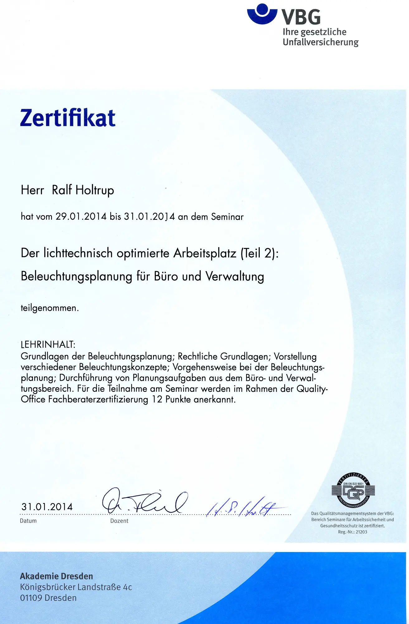 Seminar Der Lichttechnisch Optimierte Arbeitsplatz2 Beleuchtungsplanung VBG
