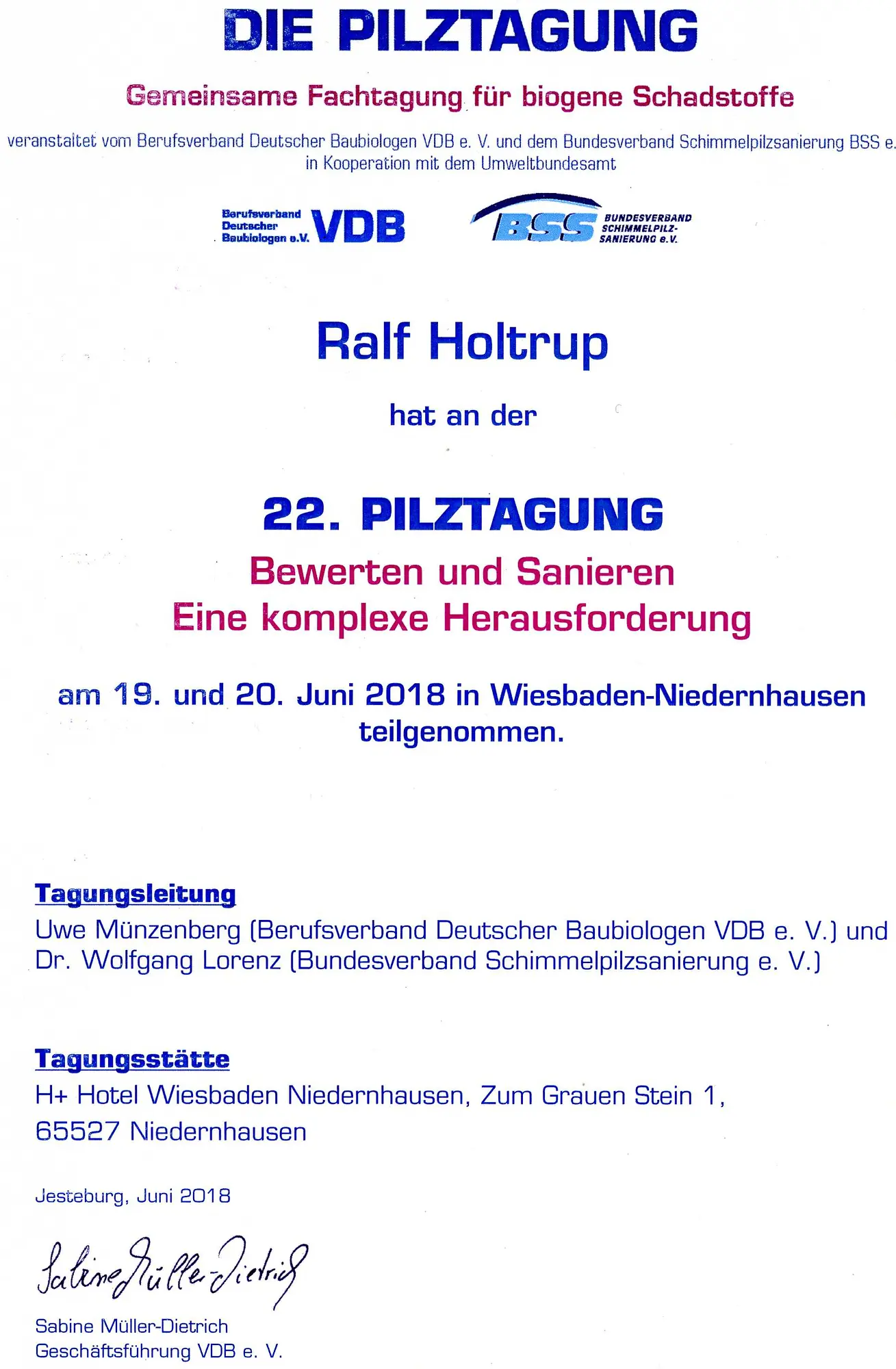 Schimmelpilz Tagung Schimmel Bewerten Und Sanieren VDB