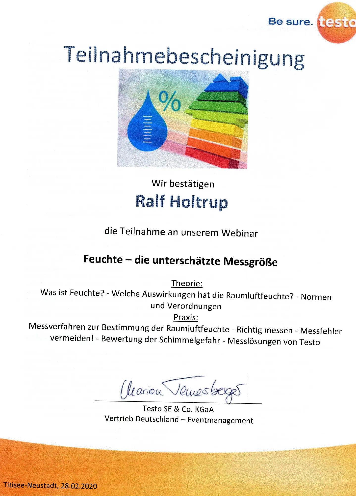 Seminar Feuchte Und Schimmelgefahr Testo