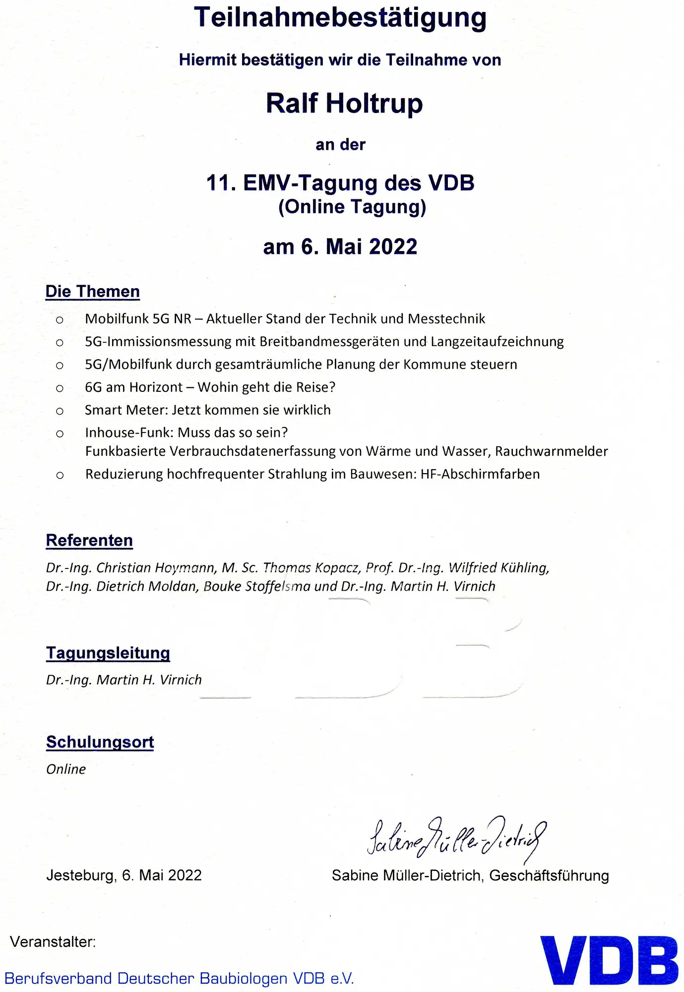 EMV Tagung VDB