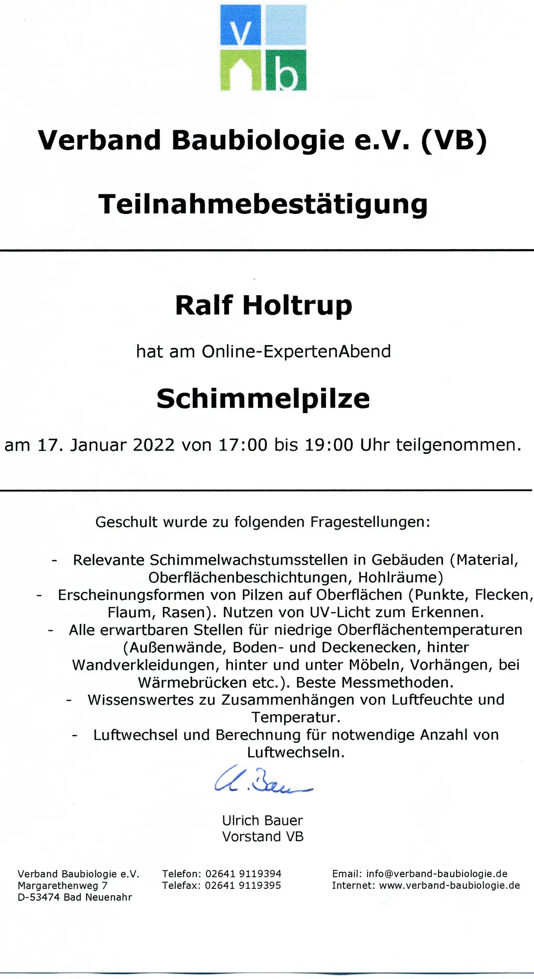 Seminar Schimmelpilze Ursachen Und Quellen VB